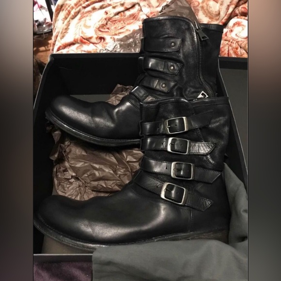 John Varvatos Engineer four buckle boots size 12. Brand new - Picture 7 of 10